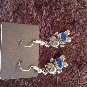 Lapis Bear Earrings